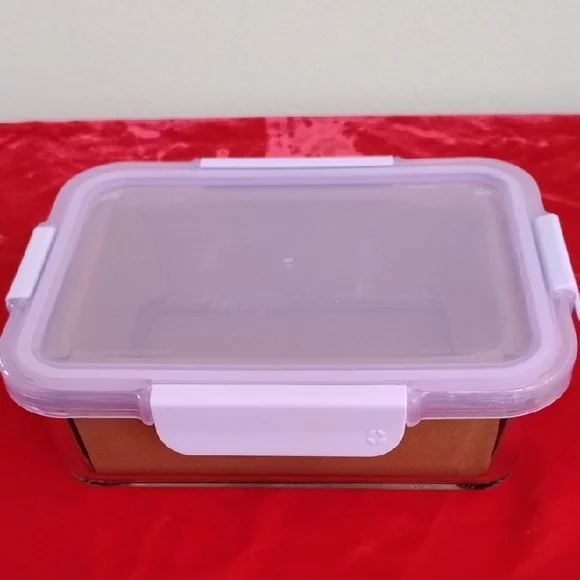 D- NWT Ello Glass Storage Container with Lavender Lid - Picture 2 of 11